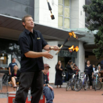 We got to see some of the buskers festival in Auckalnd