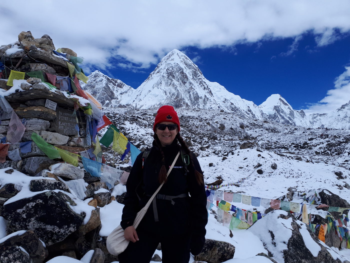 Yvette Crossley Hiking to Everest Base camp in Nepal