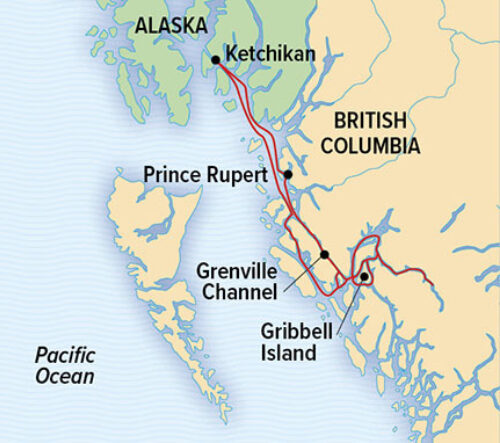 Lindblad Great Bear Rainforest itinerary