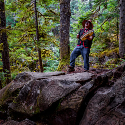 Nuxalk Nation drumming in Great Bear Rainforest Credit Dest BC Callum Snape